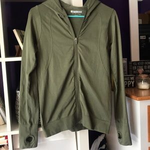 Olive green athletic jacket
